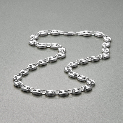 Jewlys Puffed Maritime Sterling Silver Necklace